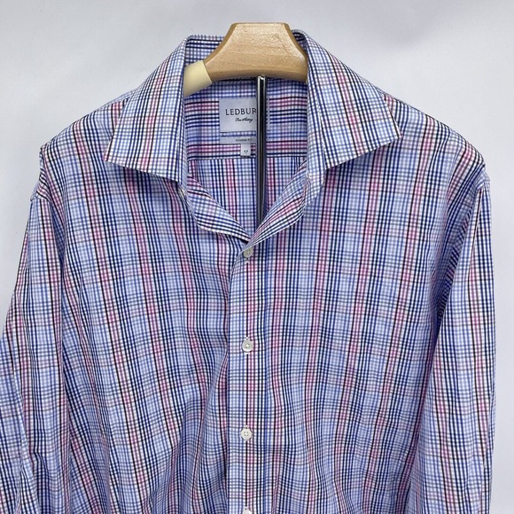 Sz‎ 17 Classic Fit Ledbury Long Sleeve Button Down Dress Shirt - Picture 1 of 9